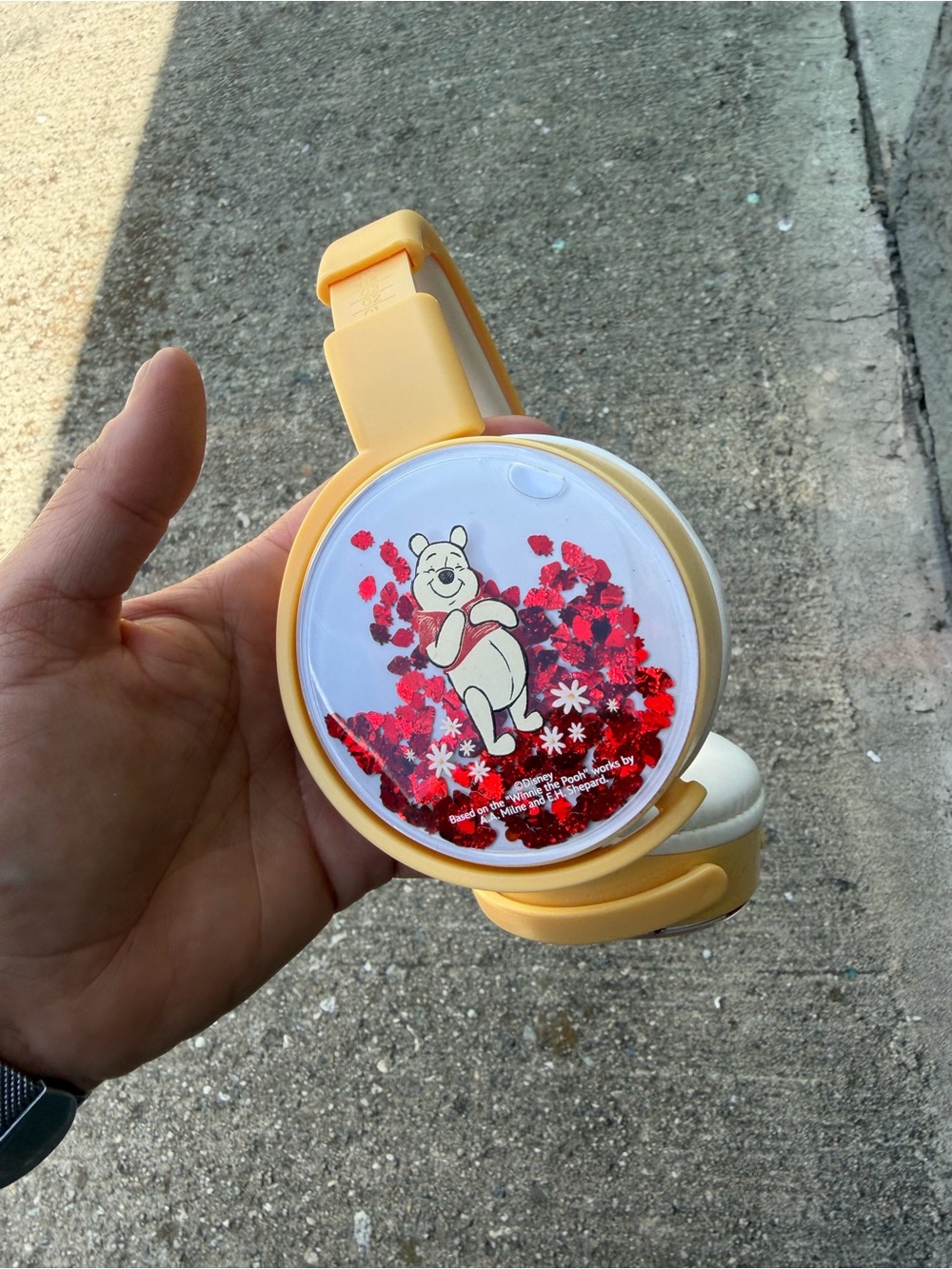 Yellow Winnie the Pooh Sparkle Kids Headphones